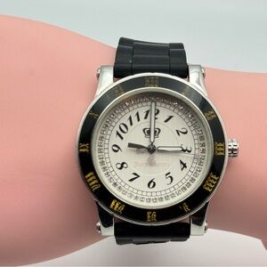 Juicy Couture Women’s Stainless Steel Watch – Black Strap – Brand New Battery